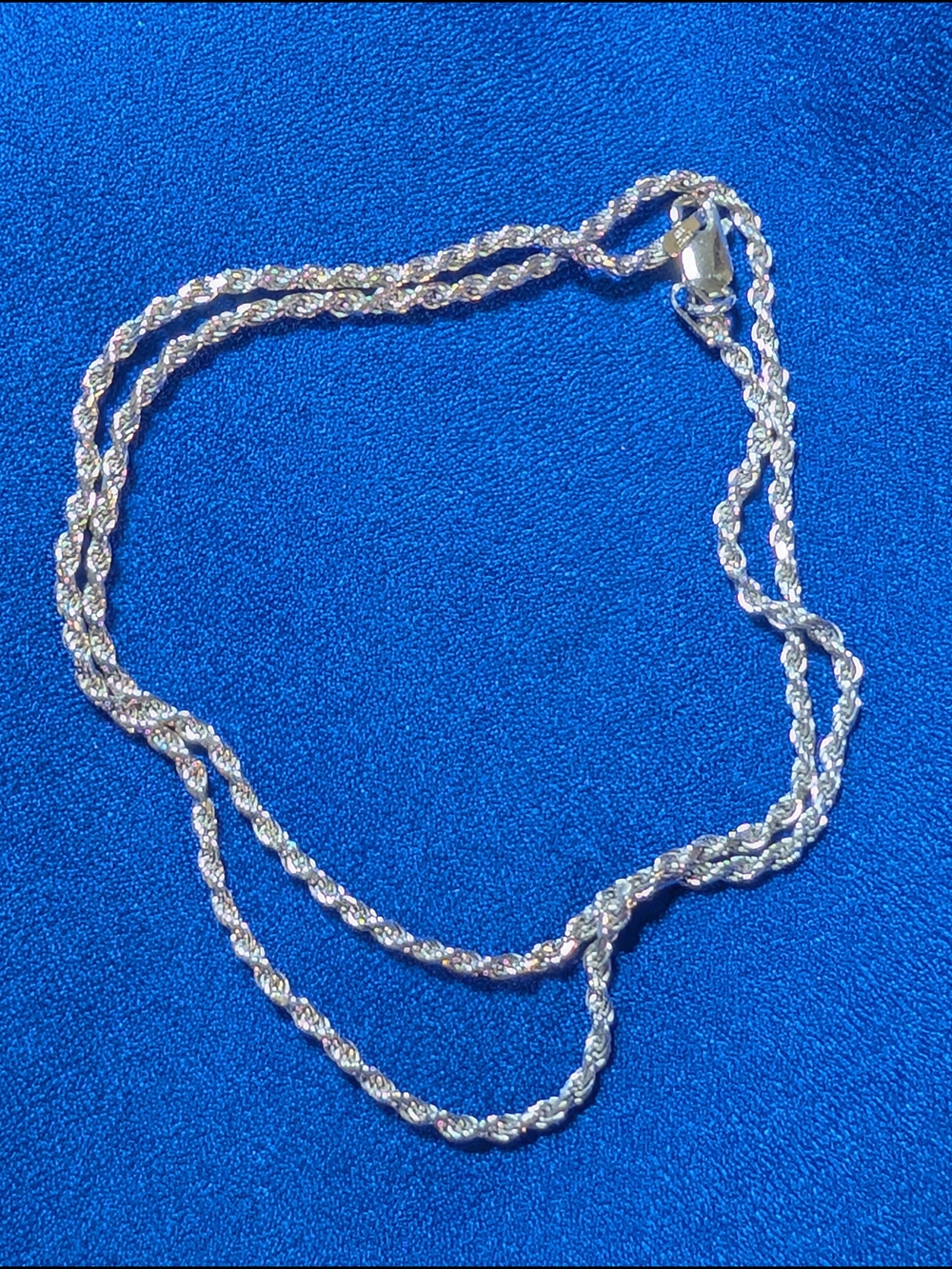 Sterling Silver Rope Chain Necklace
